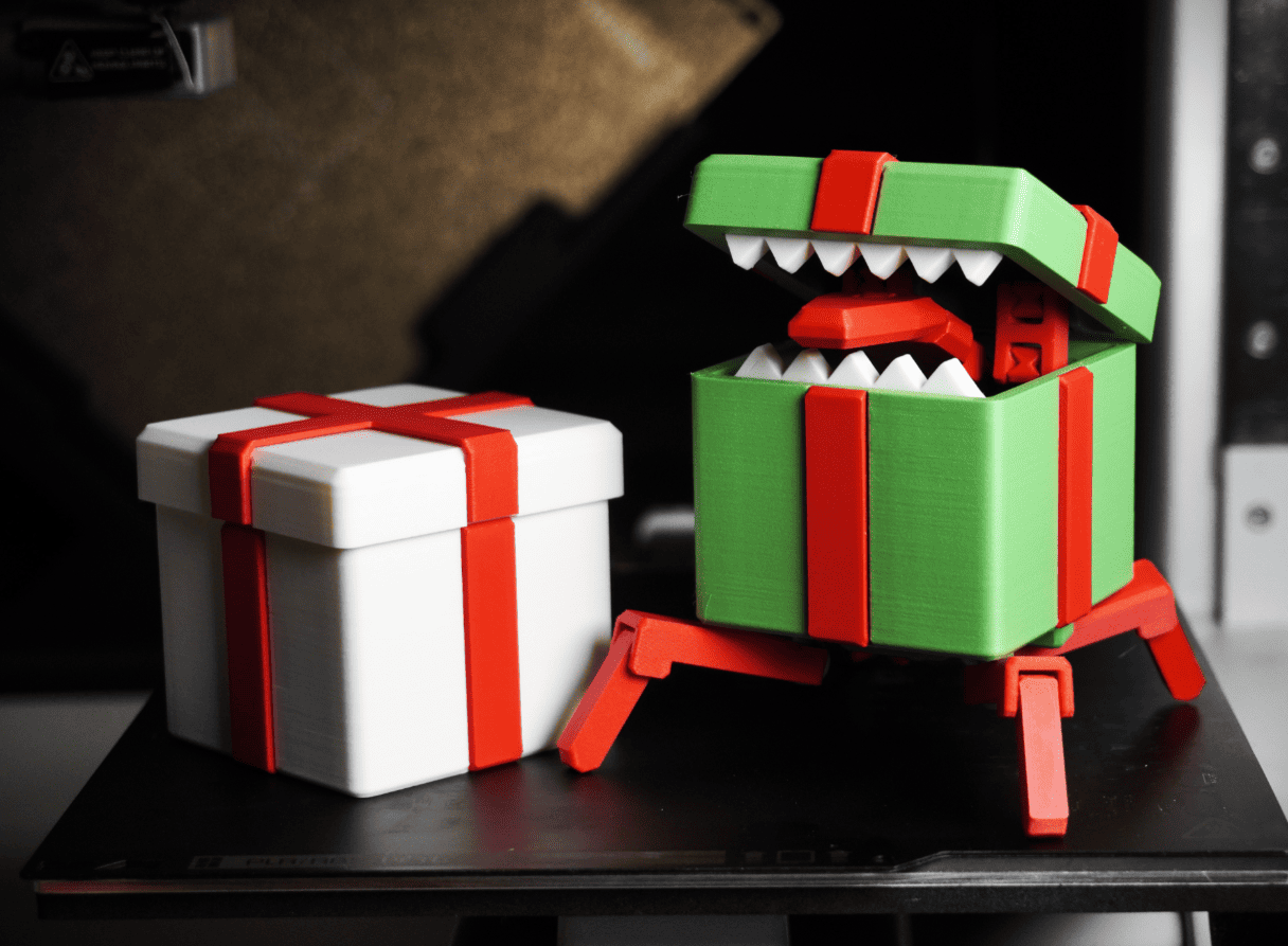 cool things to 3d print for christmas_transforming giftbox mimic